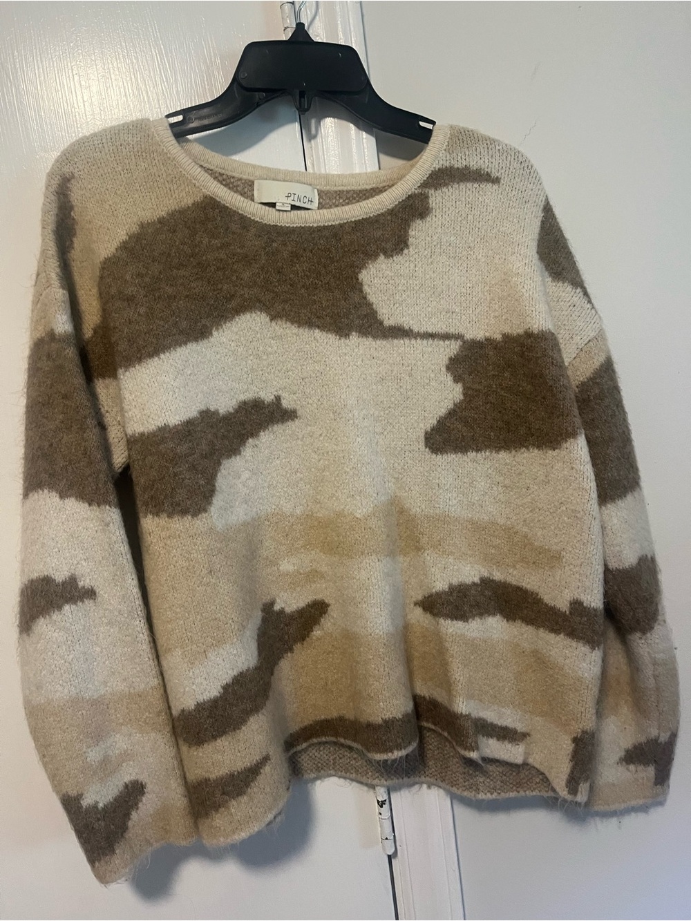 Pinch Beige & Brown Camo Crewneck Sweater